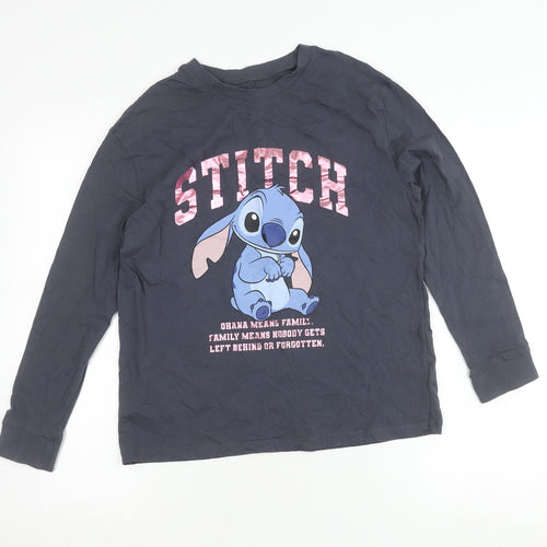 Marks and Spencer Girls Grey Stitch Disney Long Sleeve T-Shirt 12-13Y