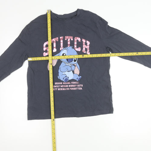 Marks and Spencer Girls Grey Stitch Disney Long Sleeve T-Shirt 12-13Y