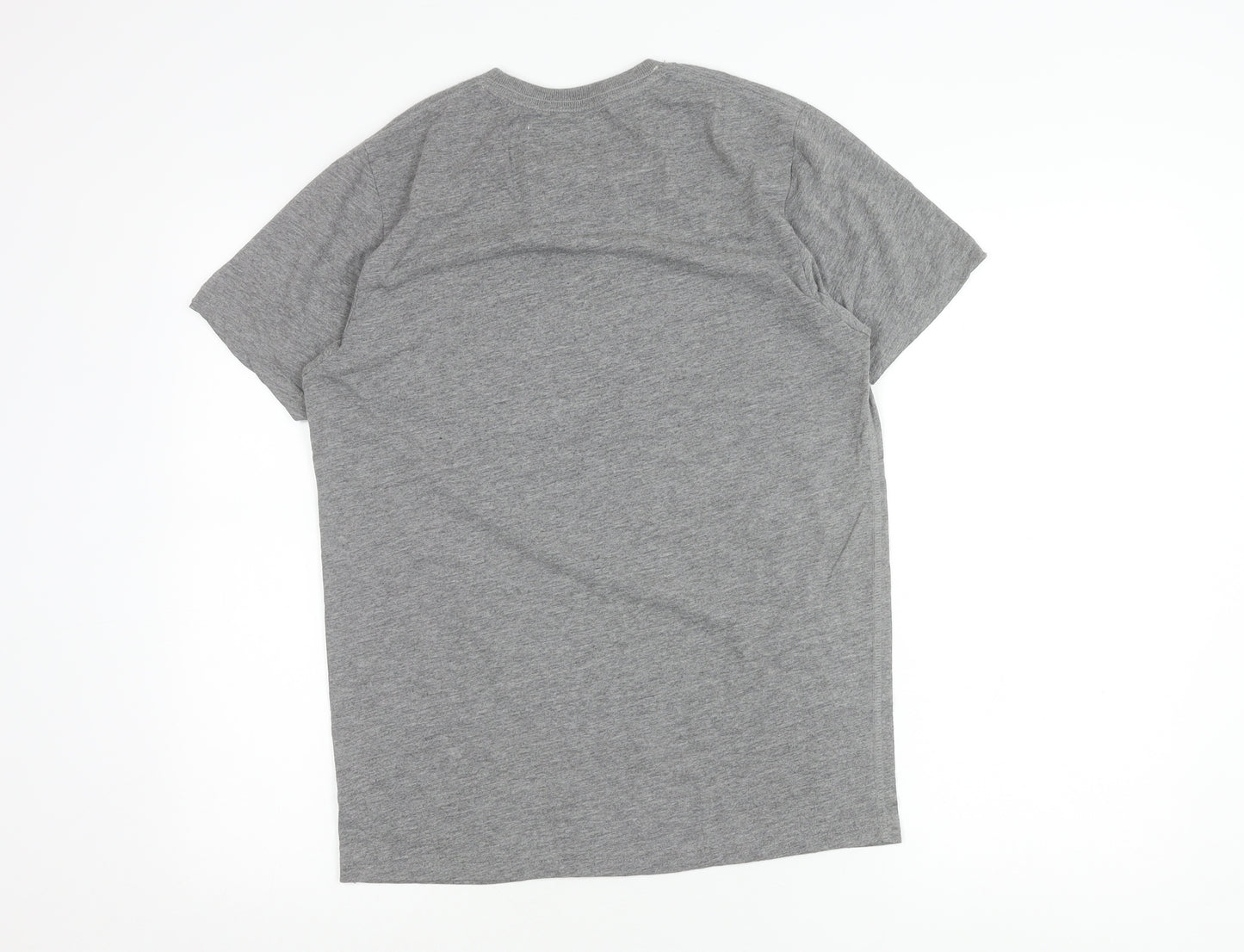 Superdry Mens Grey Graphic Print Retro Crew Neck T-Shirt Size S