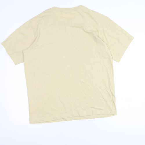 Greenwich Men’s Beige Medium Short Sleeve Graphic Pocket T-Shirt