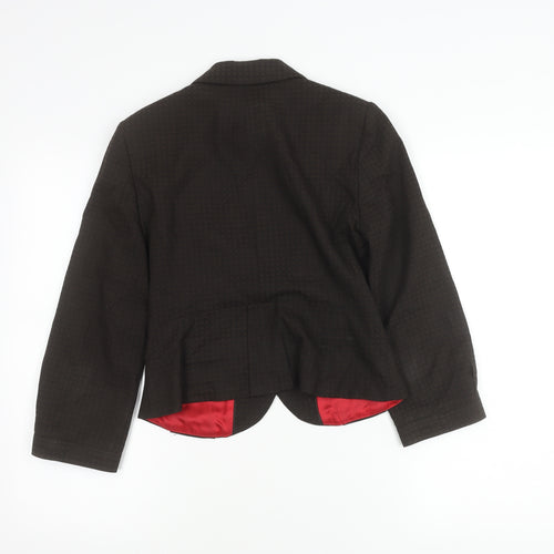 Next Petite Women's Black Size 6 One-Button Blazer Jacket