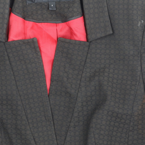 Next Petite Women's Black Size 6 One-Button Blazer Jacket