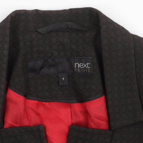 Next Petite Women's Black Size 6 One-Button Blazer Jacket