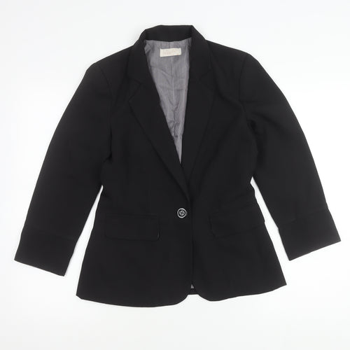 Lustre Women's Black Size 10 Tailored Blazer Jacket