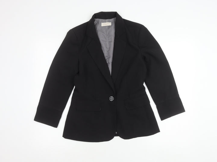Lustre Women's Black Size 10 Tailored Blazer Jacket