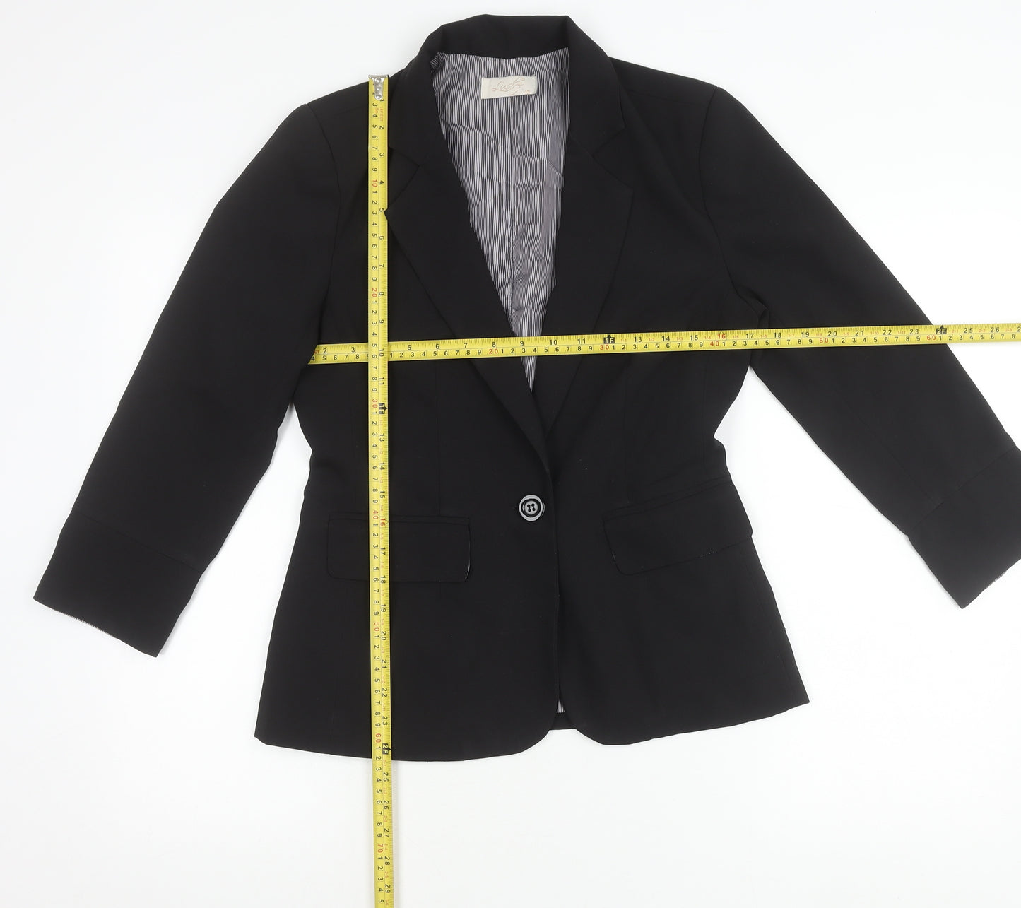 Lustre Women's Black Size 10 Tailored Blazer Jacket