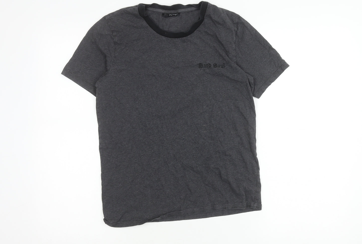 The Kooples Boys Grey XS Graphic Embroidered Cotton T-Shirt