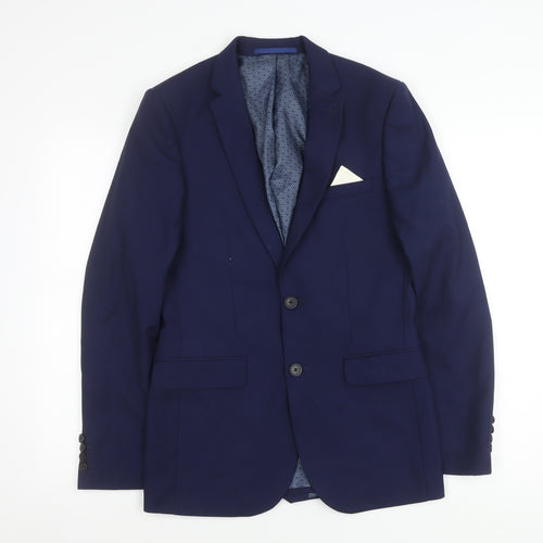 Burton Menswear London Men's Blue 36R Slim Fit Blazer Jacket