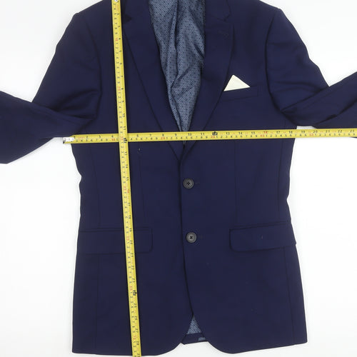 Burton Menswear London Men's Blue 36R Slim Fit Blazer Jacket