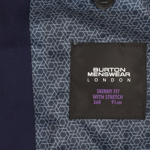 Burton Menswear London Men's Blue 36R Slim Fit Blazer Jacket