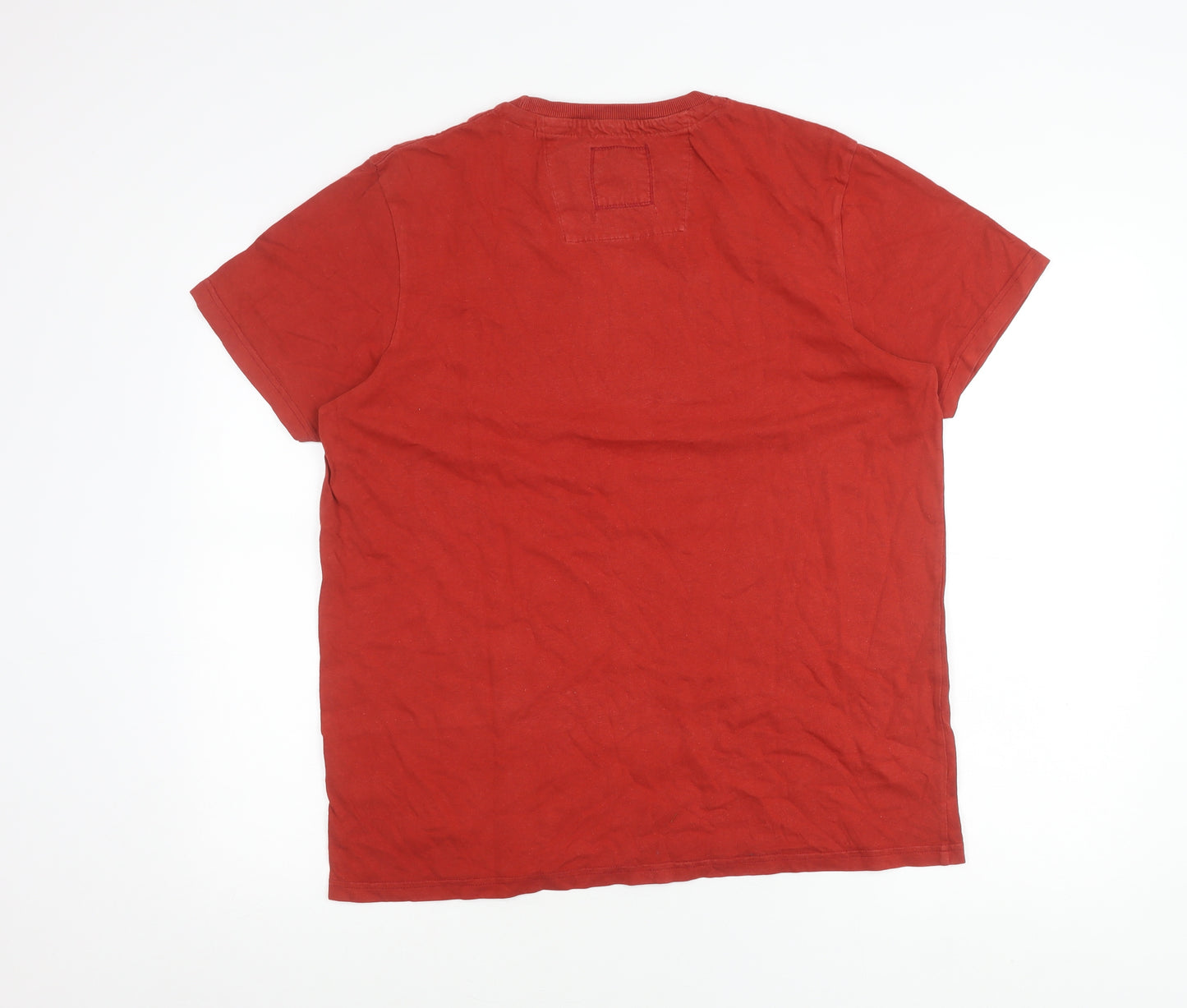 St George by Duffer Men's Red Graphic Biker T-Shirt Size L