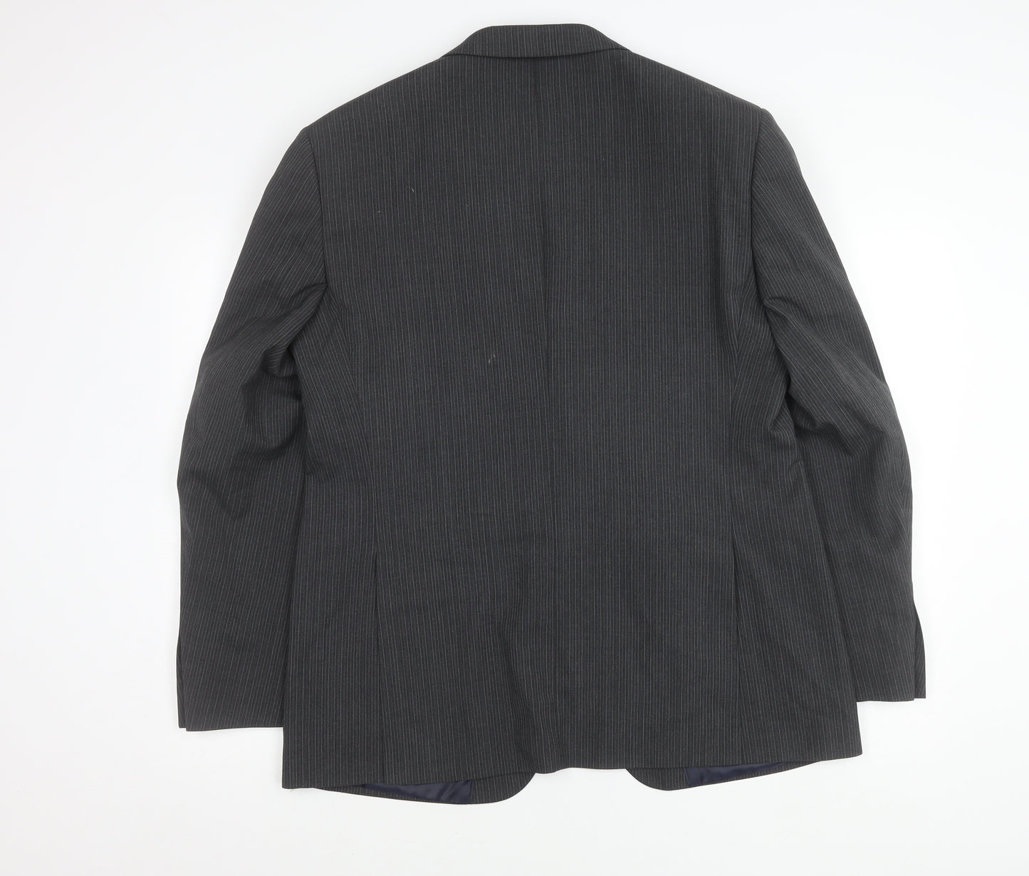 Marks and Spencer Men’s Grey Pinstripe Blazer Jacket 42in Chest Regular Fit