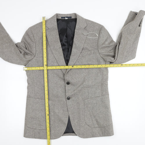 Marks and Spencer Men’s Grey Wool Blend Tweed Blazer Jacket 40” L