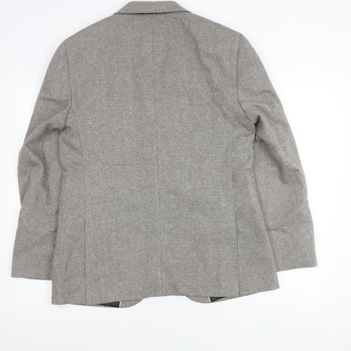 Marks and Spencer Men’s Grey Wool Blend Tweed Blazer Jacket 40” L