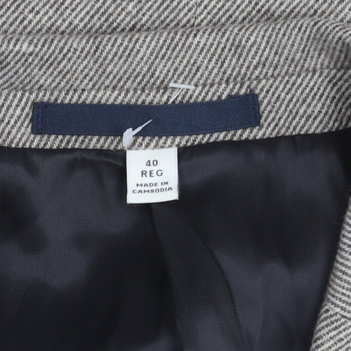 Marks and Spencer Men’s Grey Wool Blend Tweed Blazer Jacket 40” L