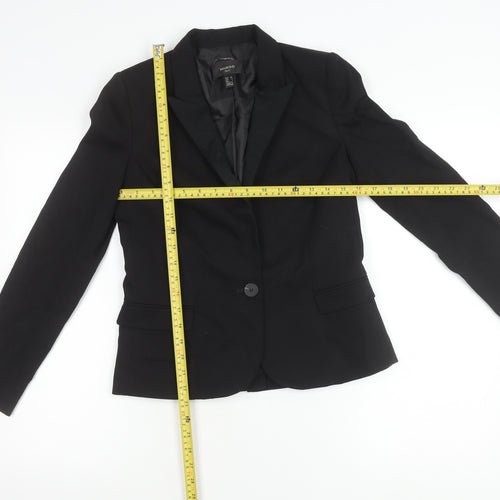 Mango Womens Black Slim Fit Suit Jacket Blazer Size UK 6