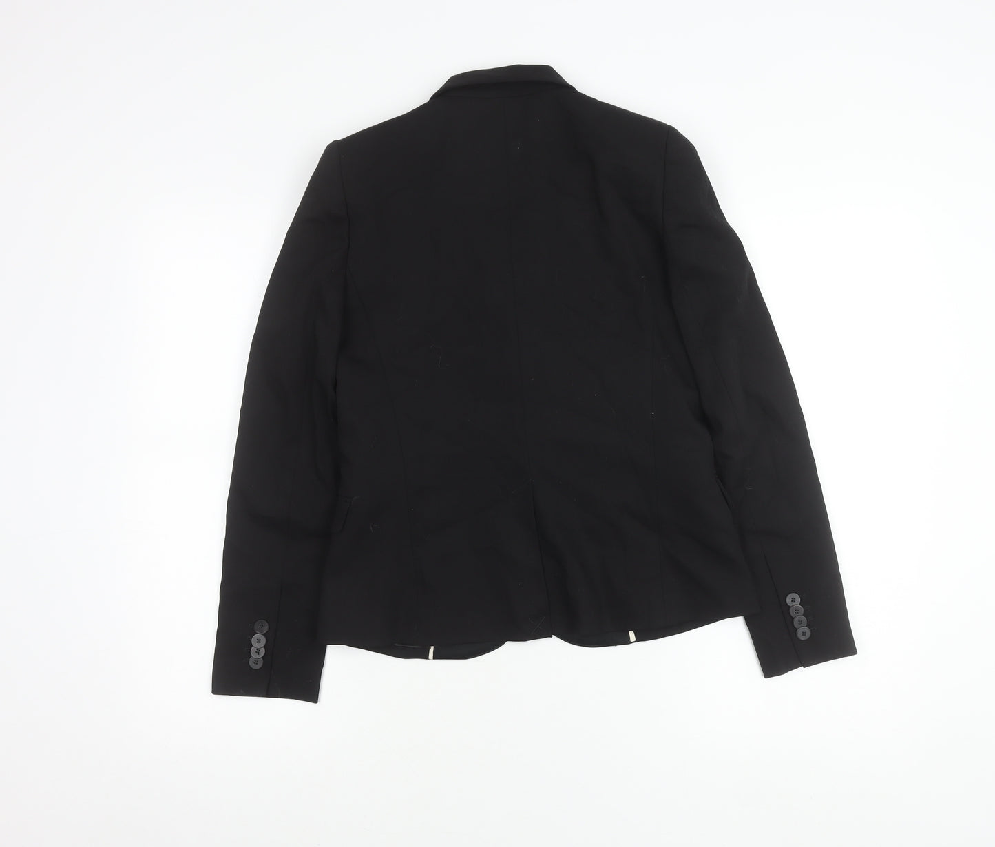 Mango Womens Black Slim Fit Suit Jacket Blazer Size UK 6