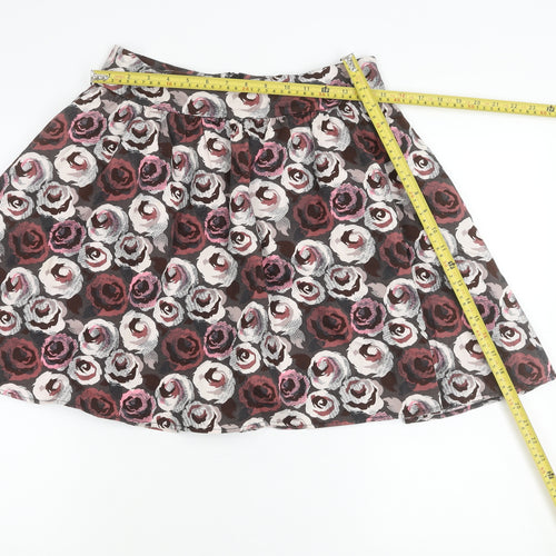 H&M Divided Women’s Multicoloured Floral A-Line Skirt Size 10