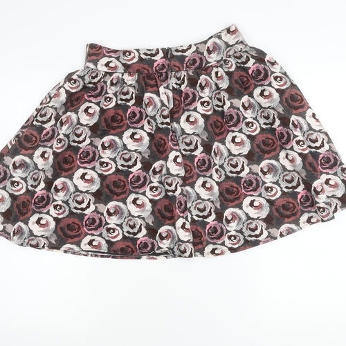 H&M Divided Women’s Multicoloured Floral A-Line Skirt Size 10