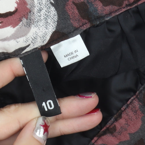 H&M Divided Women’s Multicoloured Floral A-Line Skirt Size 10