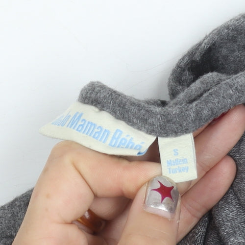 JoJo Maman Bébé Women’s Grey Star Print Pullover Jumper Size S