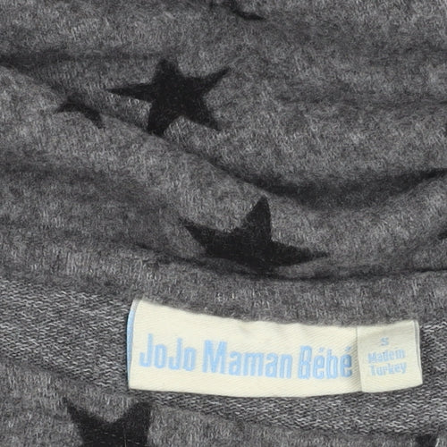 JoJo Maman Bébé Women’s Grey Star Print Pullover Jumper Size S