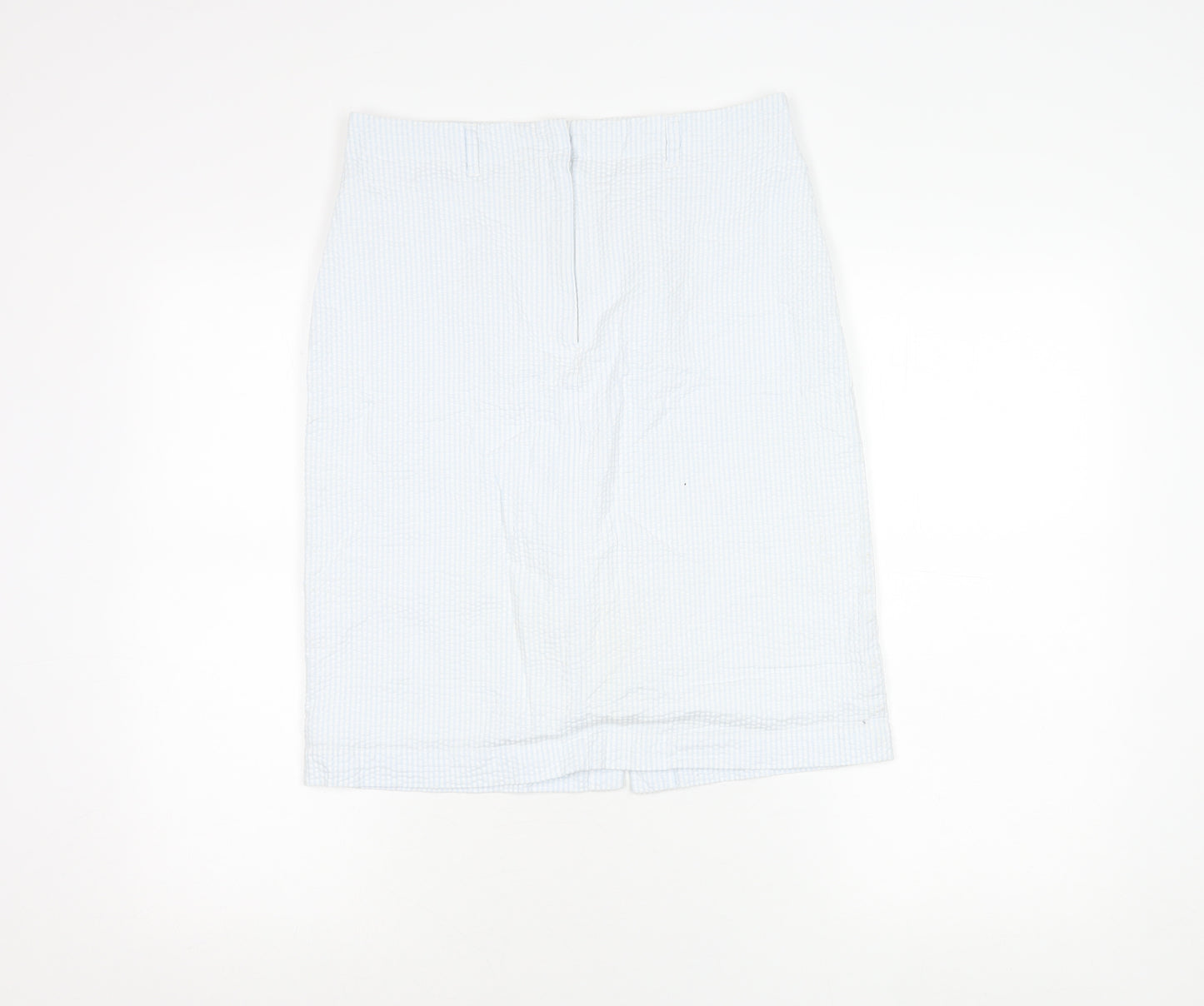 Emreco Womens White Size 12 Pencil Skirt Knee Length Cotton