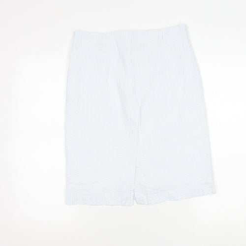 Emreco Womens White Size 12 Pencil Skirt Knee Length Cotton