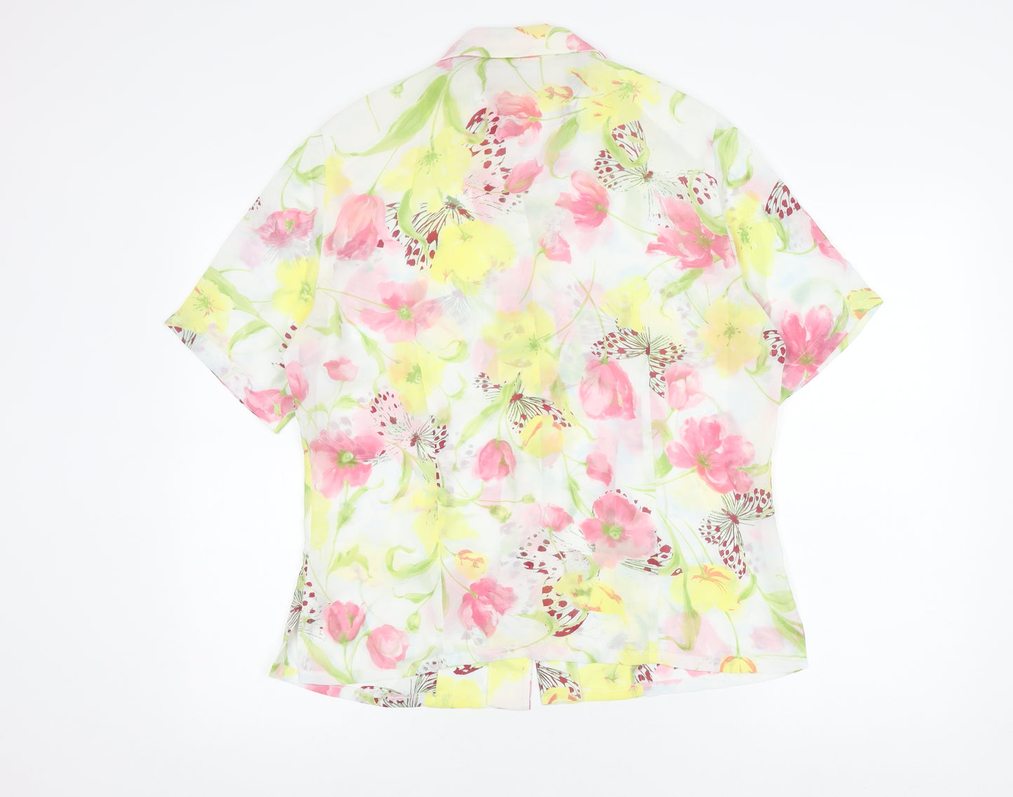 Basler Womens Multicoloured Floral Button-Up Blouse Size 14