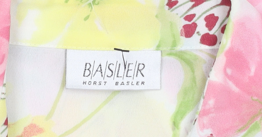 Basler Womens Multicoloured Floral Button-Up Blouse Size 14