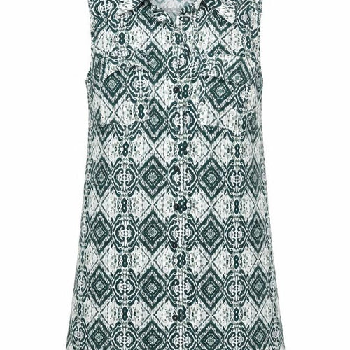 Apricot Women's Green Geometric Shift Dress Size 8 Sleeveless