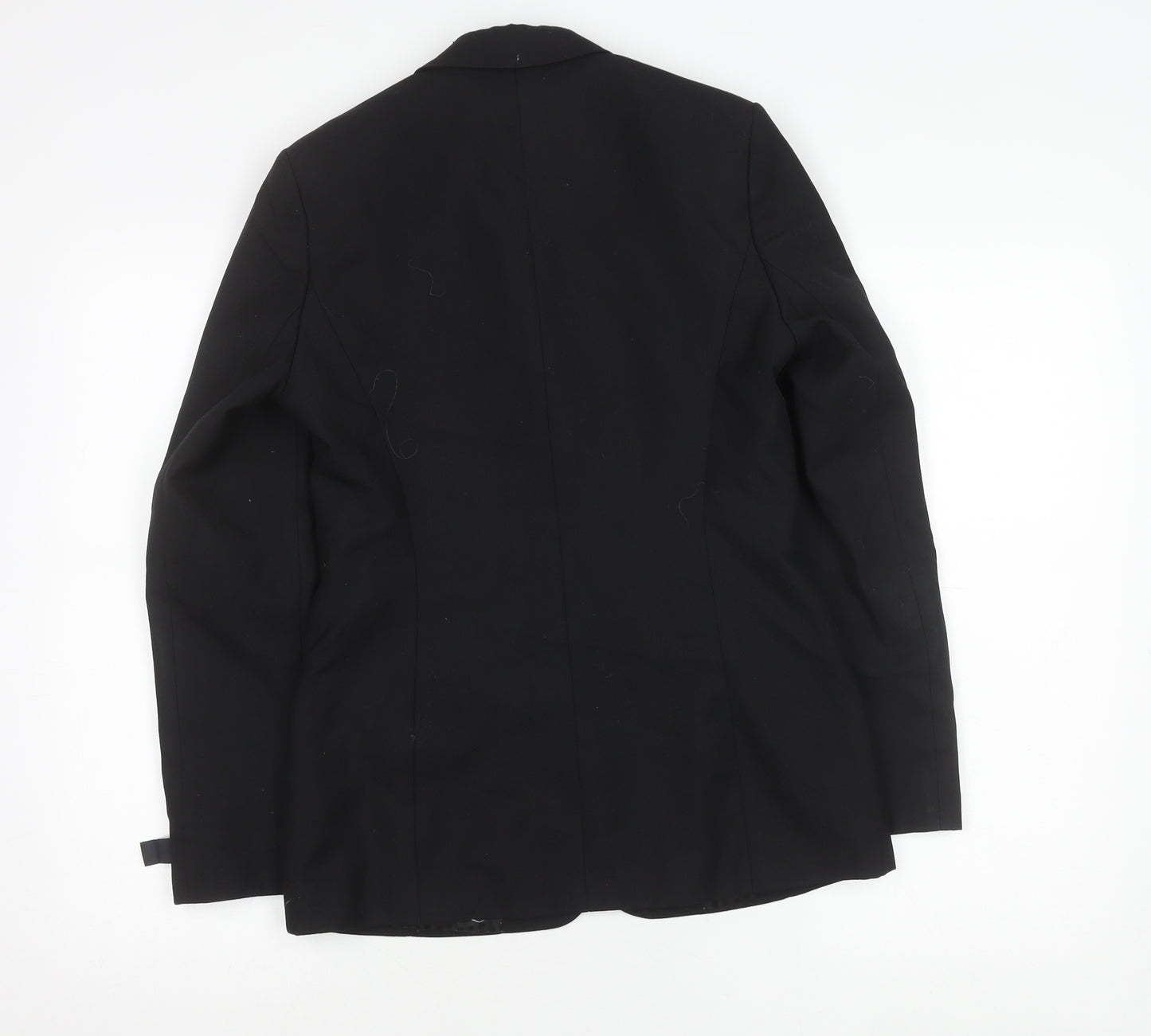 Clubclass Womens Black Wool Blend Suit Jacket UK 6 Workwear Blazer