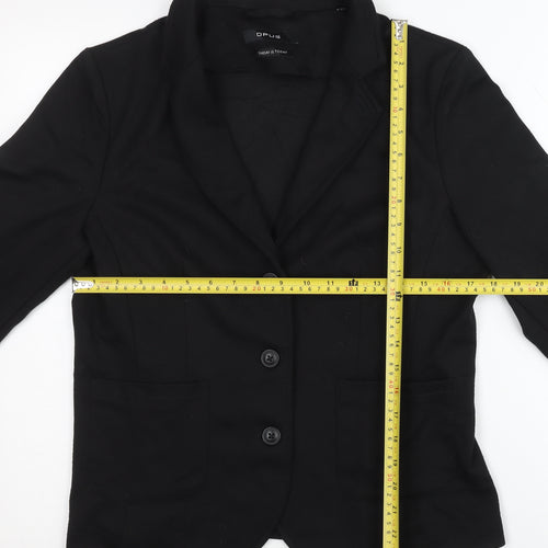Opus Womens Black Blazer Jacket Size 12 Regular Fit Workwear