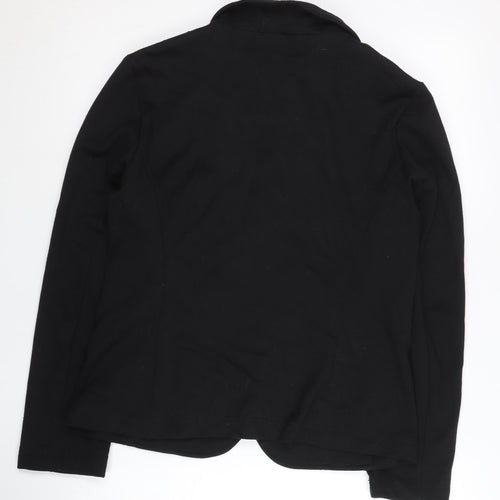 Opus Womens Black Blazer Jacket Size 12 Regular Fit Workwear