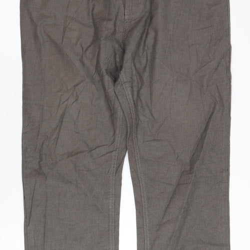 Cotton Traders Women Brown Chino Trousers Size 34 Stretch Comfort