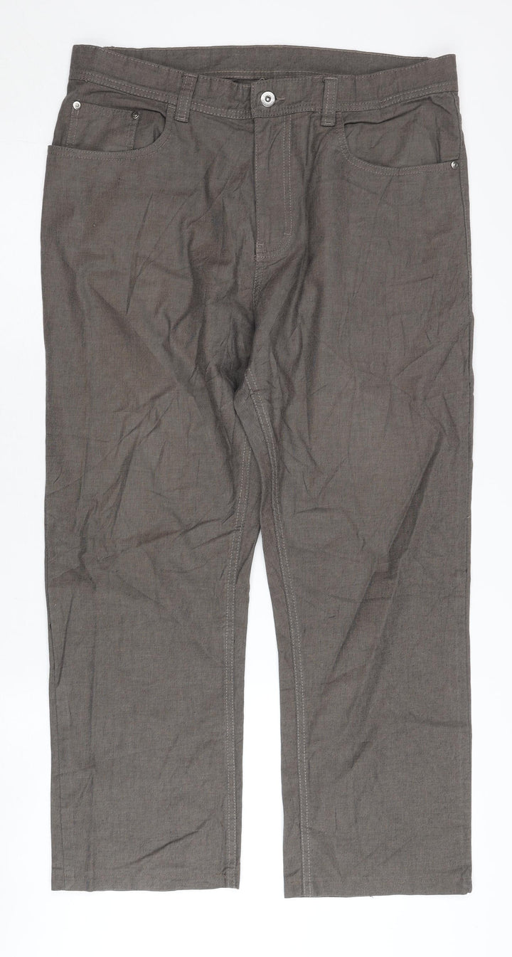 Cotton Traders Women Brown Chino Trousers Size 34 Stretch Comfort