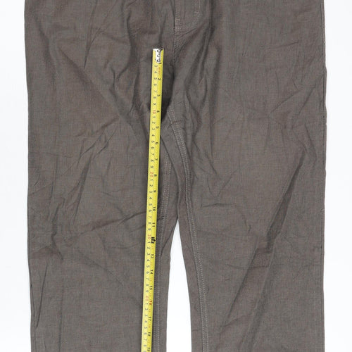 Cotton Traders Women Brown Chino Trousers Size 34 Stretch Comfort