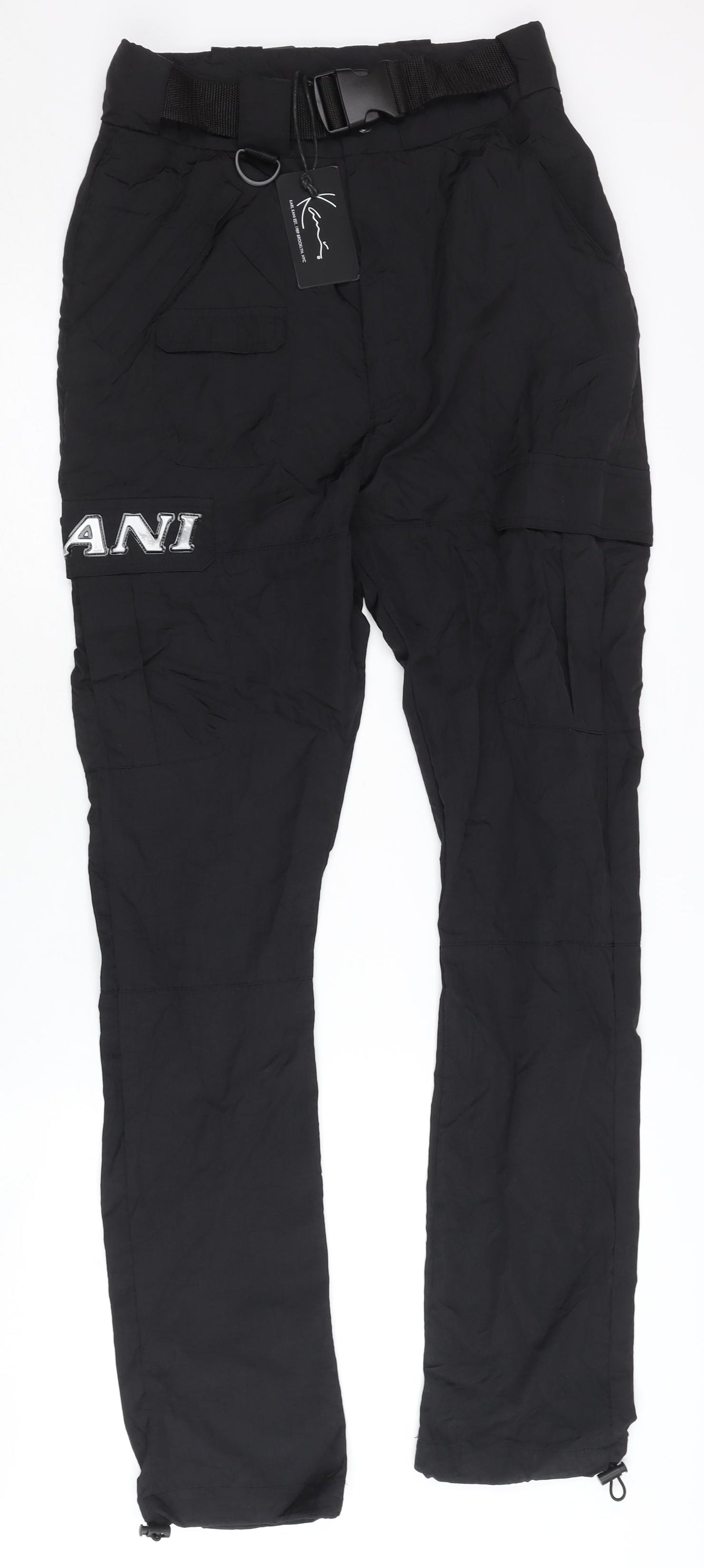 Kani Womens Black XS Cargo Trousers Streetwear Belted