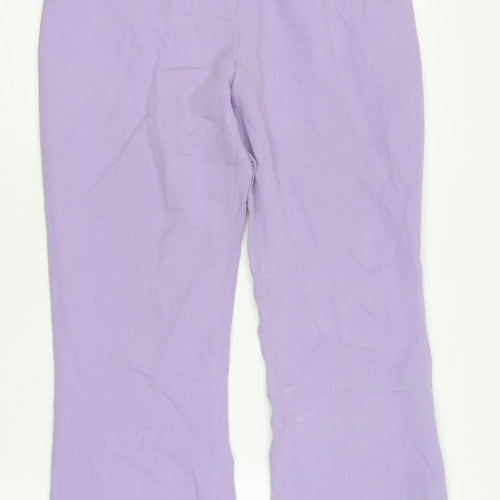 Topshop Womens Purple Size 8 Slim Flared Trousers