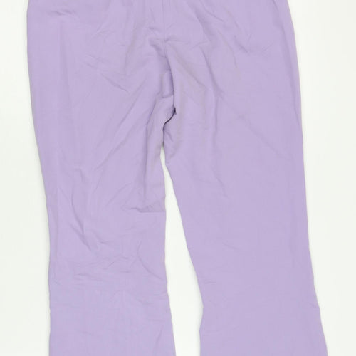 Topshop Womens Purple Size 8 Slim Flared Trousers