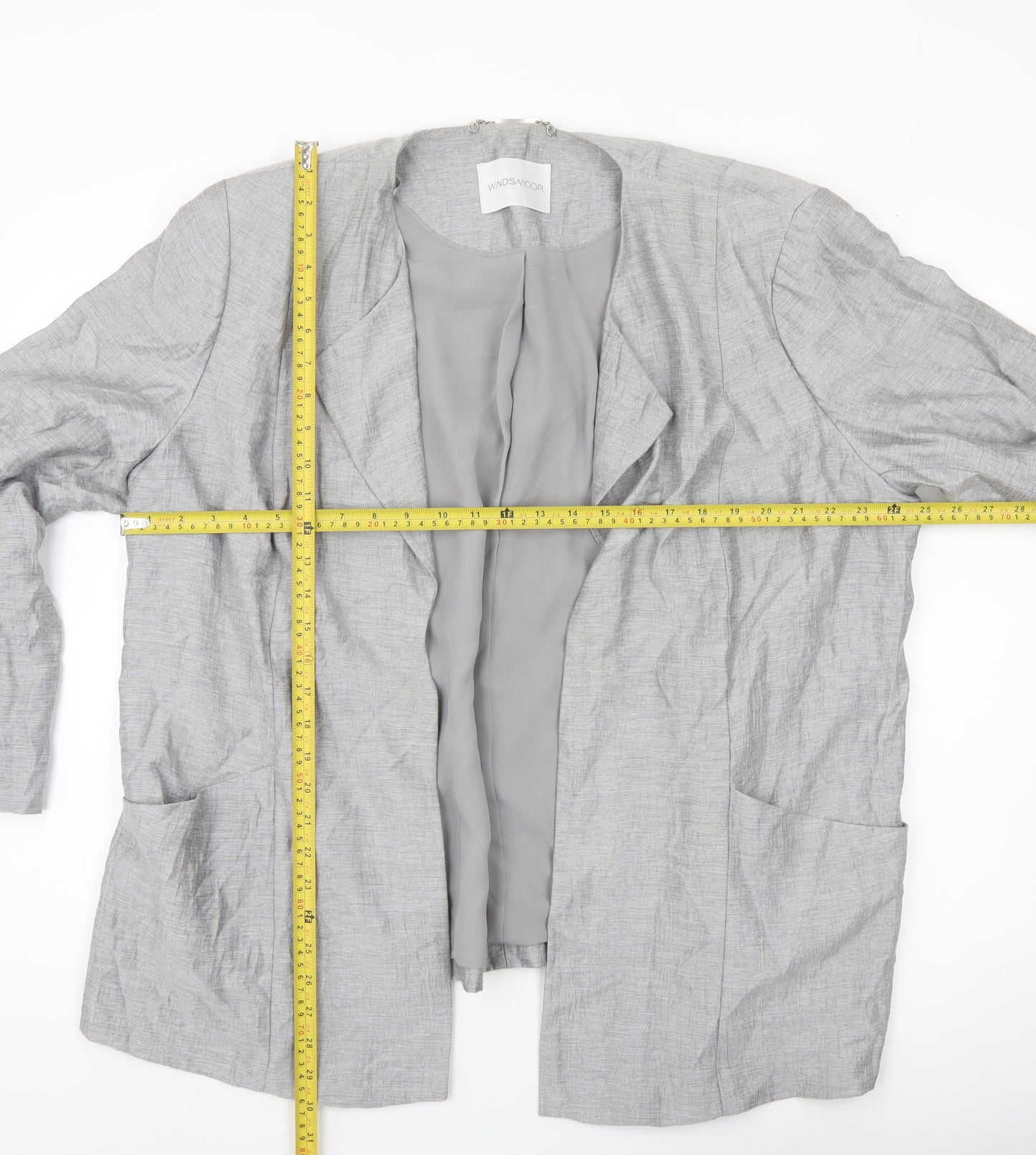 Windsmoor Women’s Grey Plus Size 22 Lined Suit Jacket Blazer