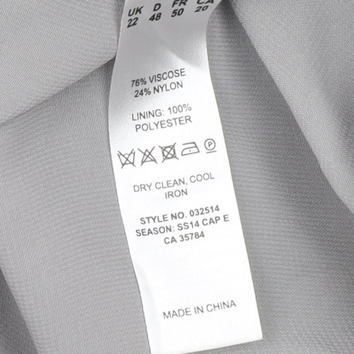 Windsmoor Women’s Grey Plus Size 22 Lined Suit Jacket Blazer