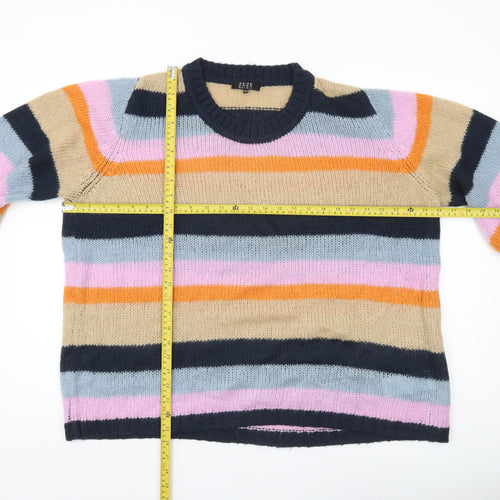 Ze-Ze Nordic Womens 3XL Multicoloured Striped Knit Jumper Pullover