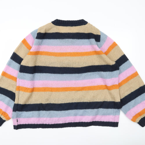Ze-Ze Nordic Womens 3XL Multicoloured Striped Knit Jumper Pullover