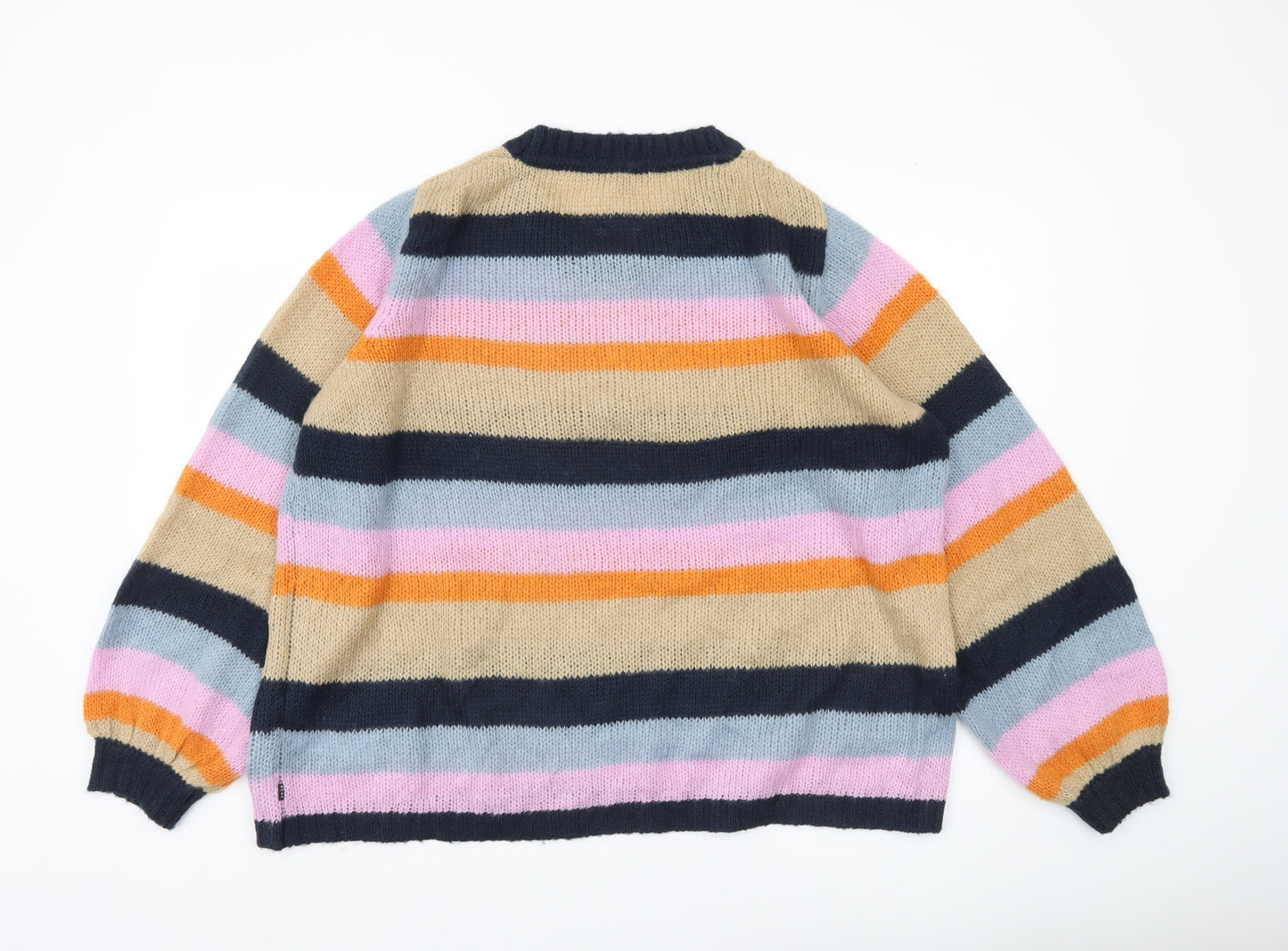 Ze-Ze Nordic Womens 3XL Multicoloured Striped Knit Jumper Pullover
