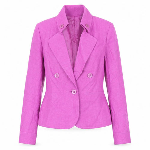 Carlisle Women’s Pink Silk Double-Breasted Blazer UK 4
