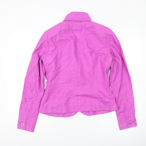 Carlisle Women’s Pink Silk Double-Breasted Blazer UK 4