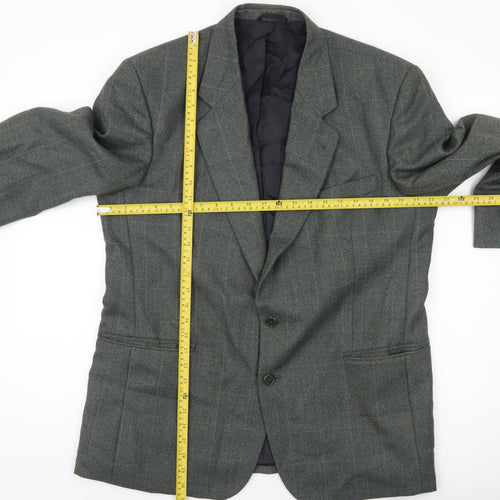 Skopes Mens Grey Striped Wool Blend Blazer Jacket 44S