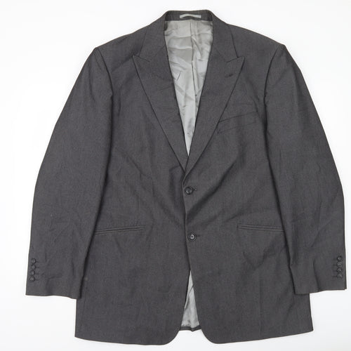 Armando Men's Grey Blazer Jacket 46 Chest XL Regular Fit Formal
