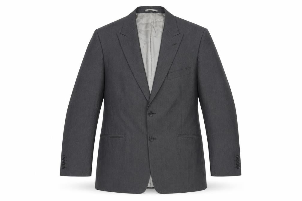 Front view of Armando Men's Grey Blazer Jacket 46 Chest XL Regular Fit Formal